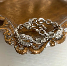 Load image into Gallery viewer, Silver Diamond Hoops