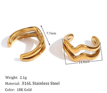 Load image into Gallery viewer, Gold Ear Cuffs