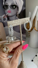 Load image into Gallery viewer, Silver Diamond Hoops