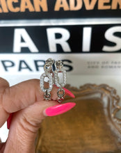 Load image into Gallery viewer, Silver Diamond Hoops