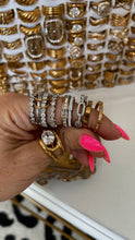 Load image into Gallery viewer, Two Layer Silver Diamond Ring