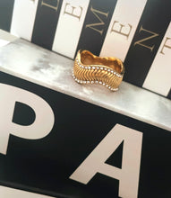 Load image into Gallery viewer, Carved 18k Gold Plated Ring
