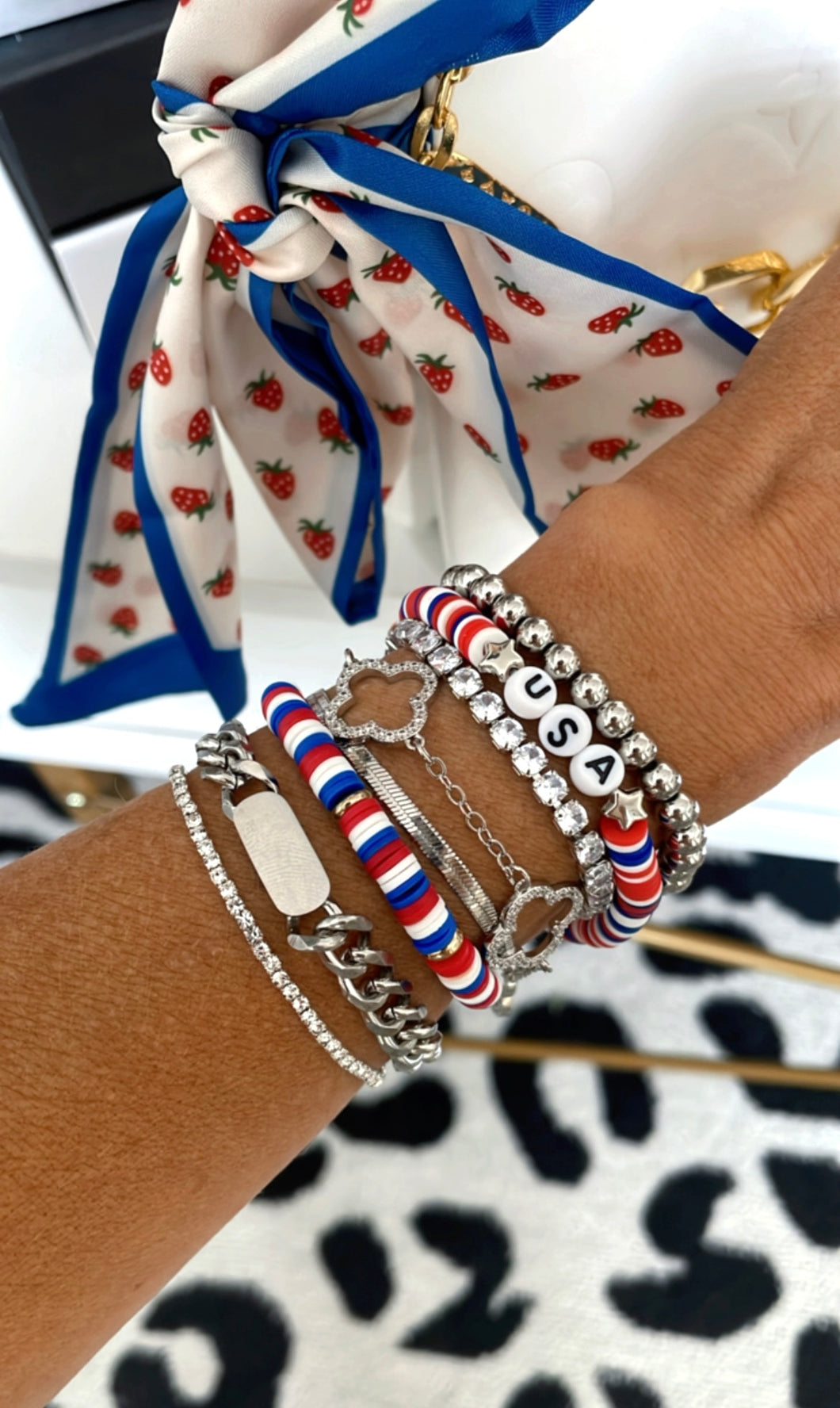 America Bracelet Set Silver