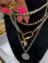 Load image into Gallery viewer, Round Bead Cross Necklace
