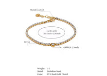 Load image into Gallery viewer, Heart Diamond Tennis Bracelet
