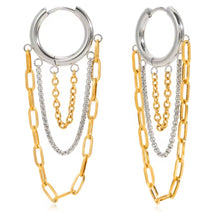 Load image into Gallery viewer, Chain Hoop Earrings
