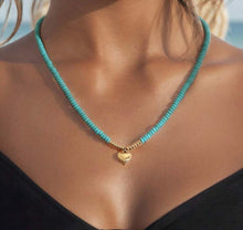 Load image into Gallery viewer, Turquoise Heart Necklace
