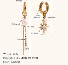 Load image into Gallery viewer, 18k Gold Plated Charm Hoops
