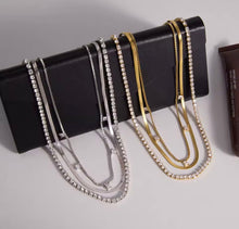 Load image into Gallery viewer, Triple Layer Tennis Necklace
