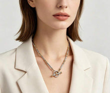 Load image into Gallery viewer, New Two Toned Toggle Bar Necklace
