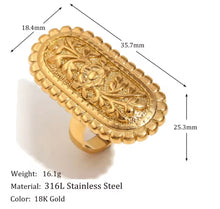 Load image into Gallery viewer, Carved Floral Ring
