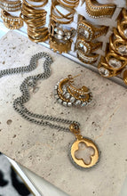 Load image into Gallery viewer, Pearl Diamond Double Hoop
