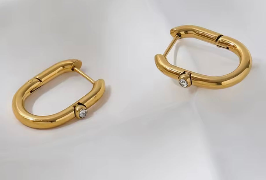 Rectanglular Hoop Earrings
