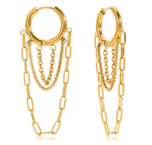 Load image into Gallery viewer, Chain Hoop Earrings
