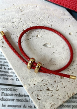 Load image into Gallery viewer, America Red Leather Bracelet
