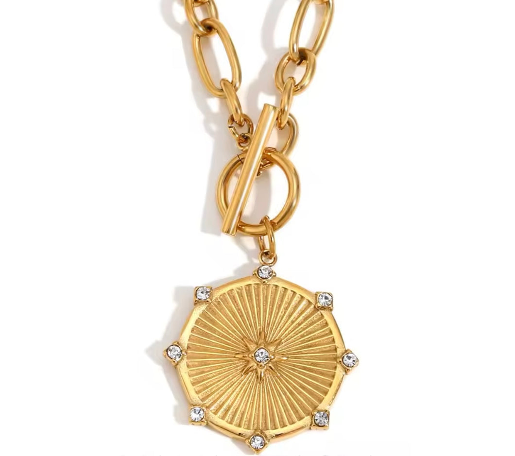 Medallion Toggle Necklace