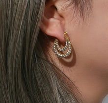 Load image into Gallery viewer, Diamond Double Earring
