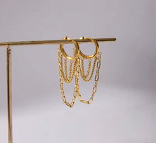 Load image into Gallery viewer, Chain Hoop Earrings
