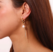 Load image into Gallery viewer, 18k Gold Plated Charm Hoops
