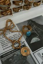 Load image into Gallery viewer, Turquoise Coin Necklace
