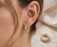 Load image into Gallery viewer, Mini Diamond Hoops

