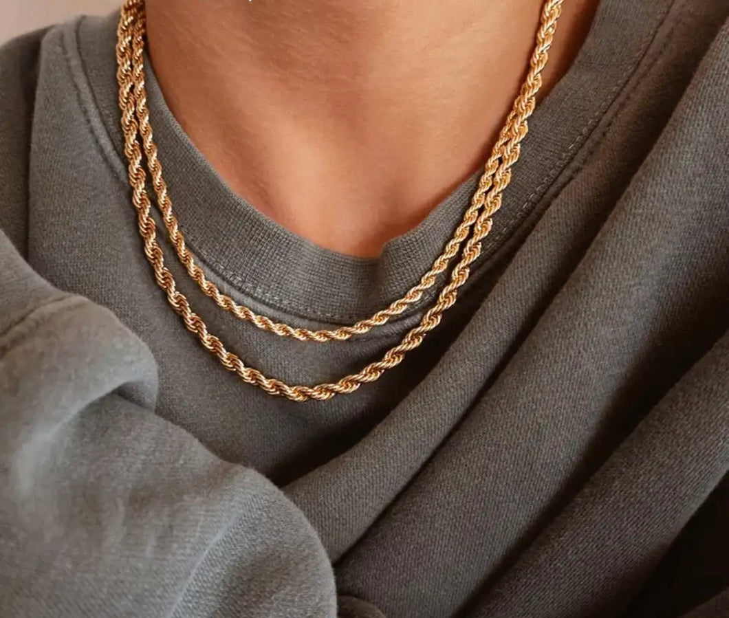 Gold Plated Rope Necklace