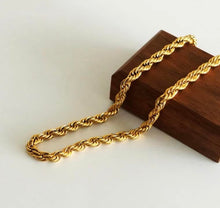 Load image into Gallery viewer, Gold Plated Rope Necklace
