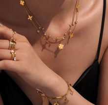 Load image into Gallery viewer, Clover Cluster Duo Necklace Set
