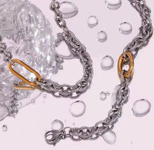 Load image into Gallery viewer, Deluxe Two Toned Chain Necklace/Bracelet
