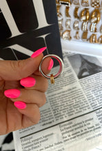 Load image into Gallery viewer, Two Layer Silver Diamond Ring
