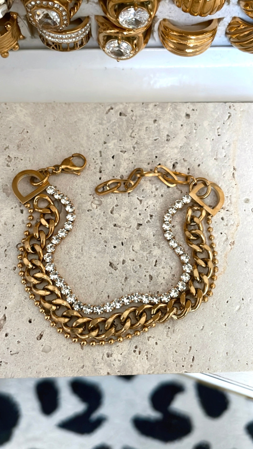 Triple Layer Gold Bracelet