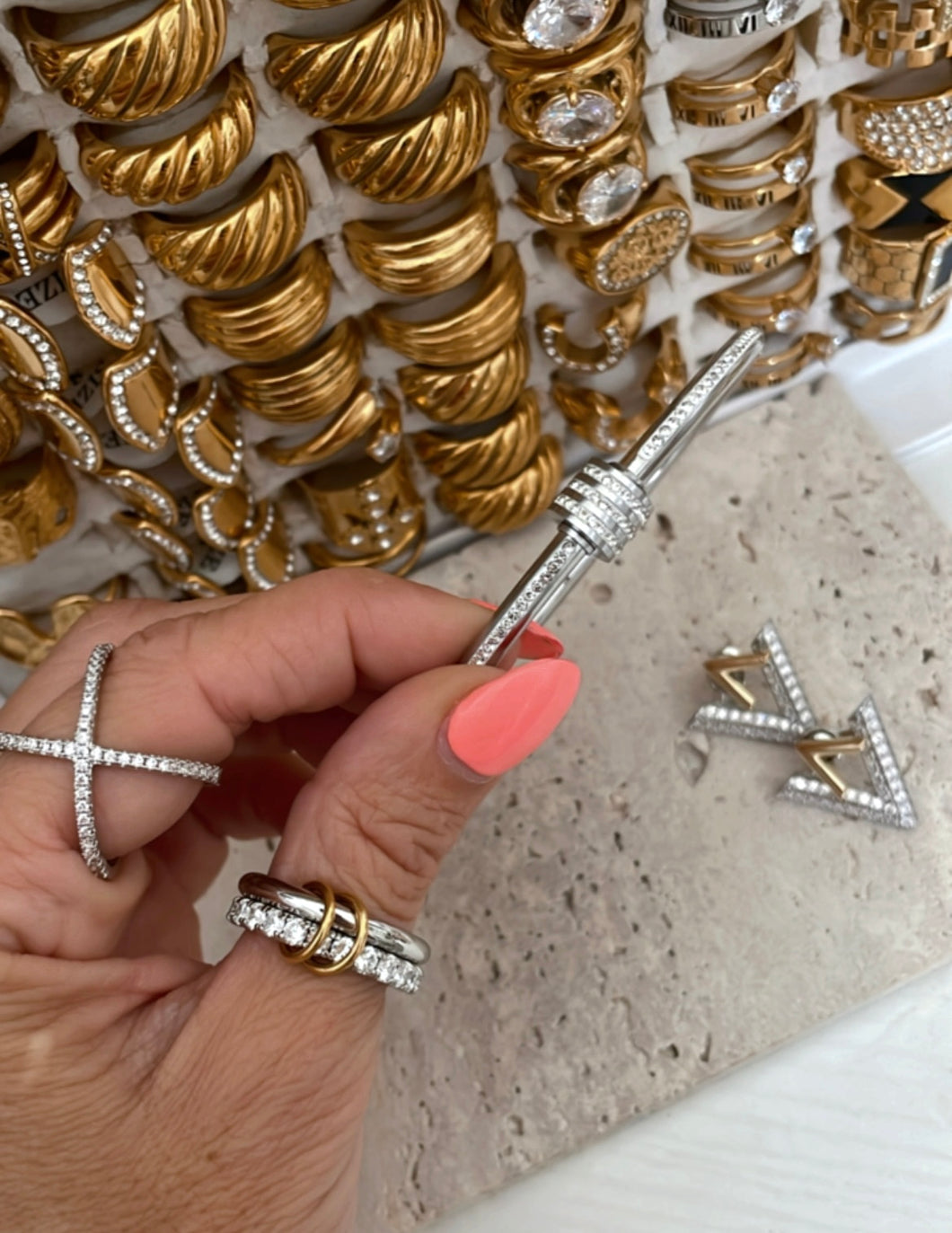 Twisted Diamond Bangle