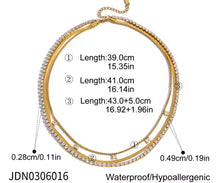 Load image into Gallery viewer, Triple Layer Tennis Necklace
