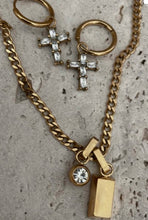 Load image into Gallery viewer, Stainless Steel Cross Huggies
