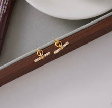 Load image into Gallery viewer, Diamond Bar Earrings
