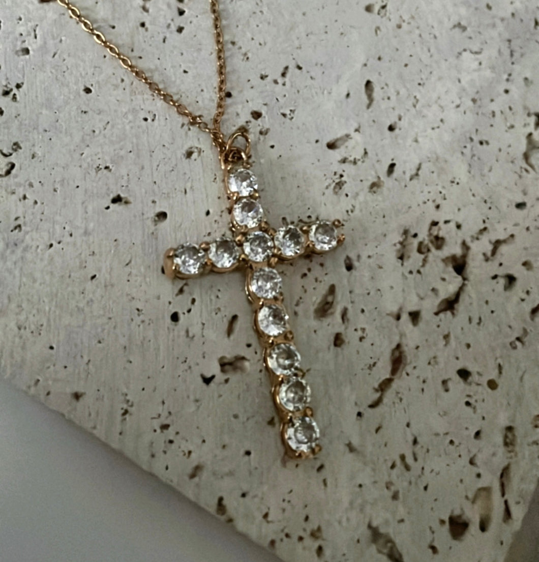 Oversized Diamond Cross