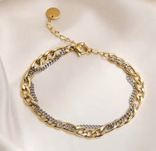 Load image into Gallery viewer, Twisted Two Toned Necklace Bracelet
