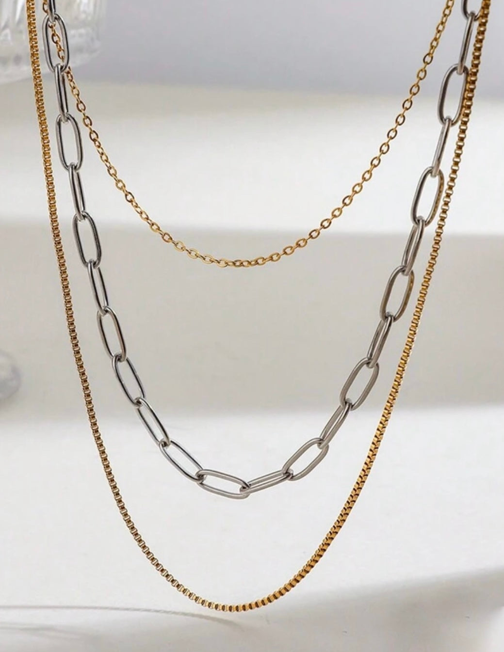 Three Layer Necklace Stack
