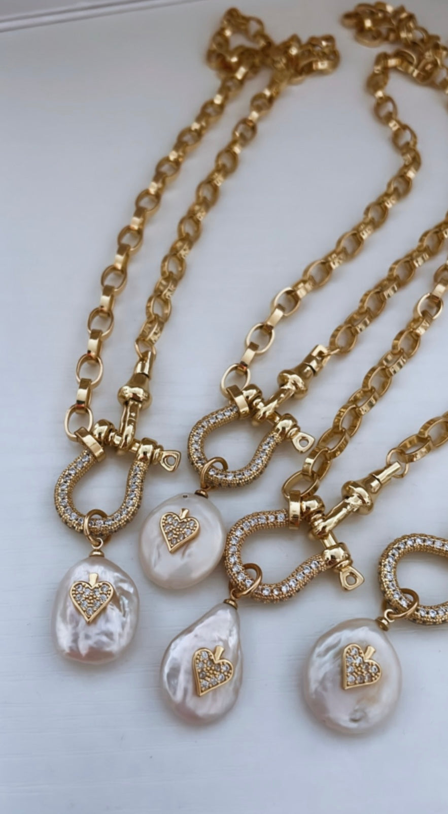 Pearl Charm Toggle Necklace
