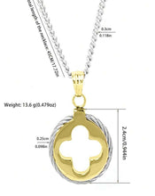 Load image into Gallery viewer, Clover Two Toned Long Chain
