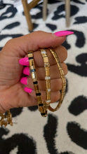 Load image into Gallery viewer, Flat Gold Stretch Bracelet
