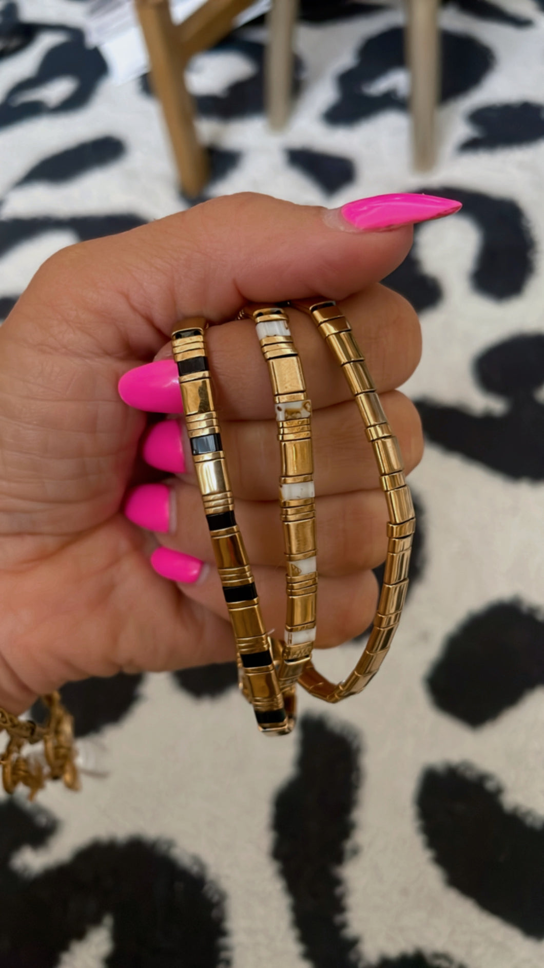 Flat Gold Stretch Bracelet