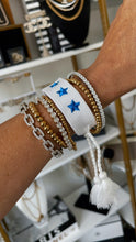 Load image into Gallery viewer, Blue and White Star Bracelets
