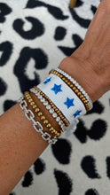 Load image into Gallery viewer, Blue and White Star Bracelets
