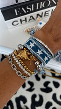 Load image into Gallery viewer, Blue and White Star Bracelets
