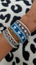 Load image into Gallery viewer, Blue and White Star Bracelets

