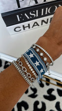 Load image into Gallery viewer, Blue and White Star Bracelets
