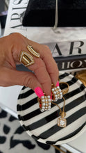 Load image into Gallery viewer, Glam Pearl Hoops

