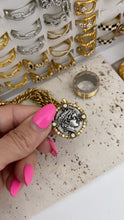 Load image into Gallery viewer, Two Sided Coin Toggle Necklace
