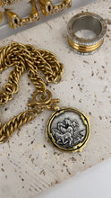 Load image into Gallery viewer, Two Sided Coin Toggle Necklace

